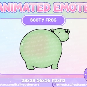 Animated Cute Frog Shakin' Booty Emote - Twitch, Discord, YouTube