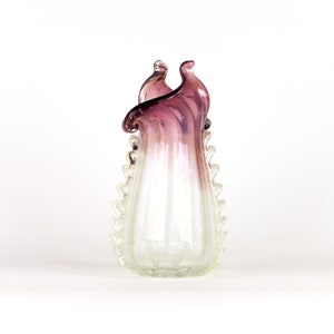 Vintage Italian Murano Pearlescent Glass Vase, 1940s | Mid-Century | Art Deco
