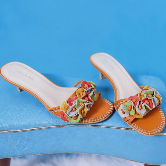 Orange multicolor hotsell heels