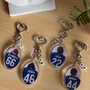 Logan, Tucker, Graham, Di Laurentis Off Campus Player Number Keychains