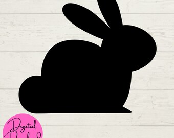 Paashaas SVG, Bunny SVG, Easter SVG, Konijn svg, Rabbit Silhouette, Bunny Instant Download, Cut Bunny File voor Cricut Machine, png jpeg