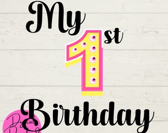 My 1st Birthday SVG, Baby es First Birthday SVG, Birthday SVG, Sofort Download, Digitale Dateien, Cut File für Cricut Machine, Digital Crafts