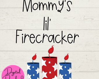 Mommy es Lil' Firecracker SVG, Juli 4th SVG, Mommy es SVG, Firecracker svg, Digitale Dateien, Instant Downloads, Vierter Juli, Cut Cricut Dateien