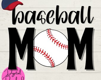 Baseball Mom SVG, Baseball svg, Mom SVG, Baseball Cap SVG, Sports svg, Digital Download, Instant Download, Cut File for Cricut, Digital File
