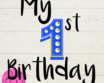 Mein 1. Geburtstag SVG, Erster Geburtstag SVG, Geburtstag digitale Downloads, Sofort-Dateien, Cut-Dateien für Cricut, Digitale Basteln, Babygeburtstag