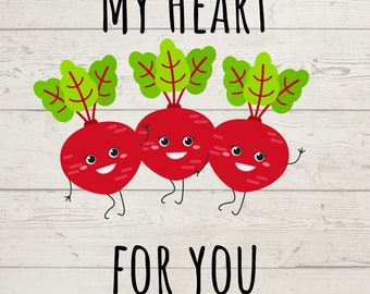 Beets SVG, Garden SVG, Heart Beats for You Digital Download, valentine svg, instant download, cartoon beets svg, digital download, svg files