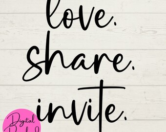 Love Share Invite SVG, Missionary SVG, Church of Jesus Christ, Missionary Craft, Digital Downloads, Instant Cut Files for Cricut, png jpeg