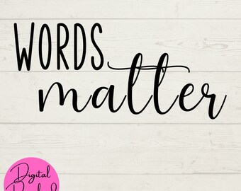 Words Matter Cut-Datei für Cricut, LDS GeneralKonferenz, religiöses Inspirationszitat, digitales Handwerk, SVG JPEG png, digitale Clip Art