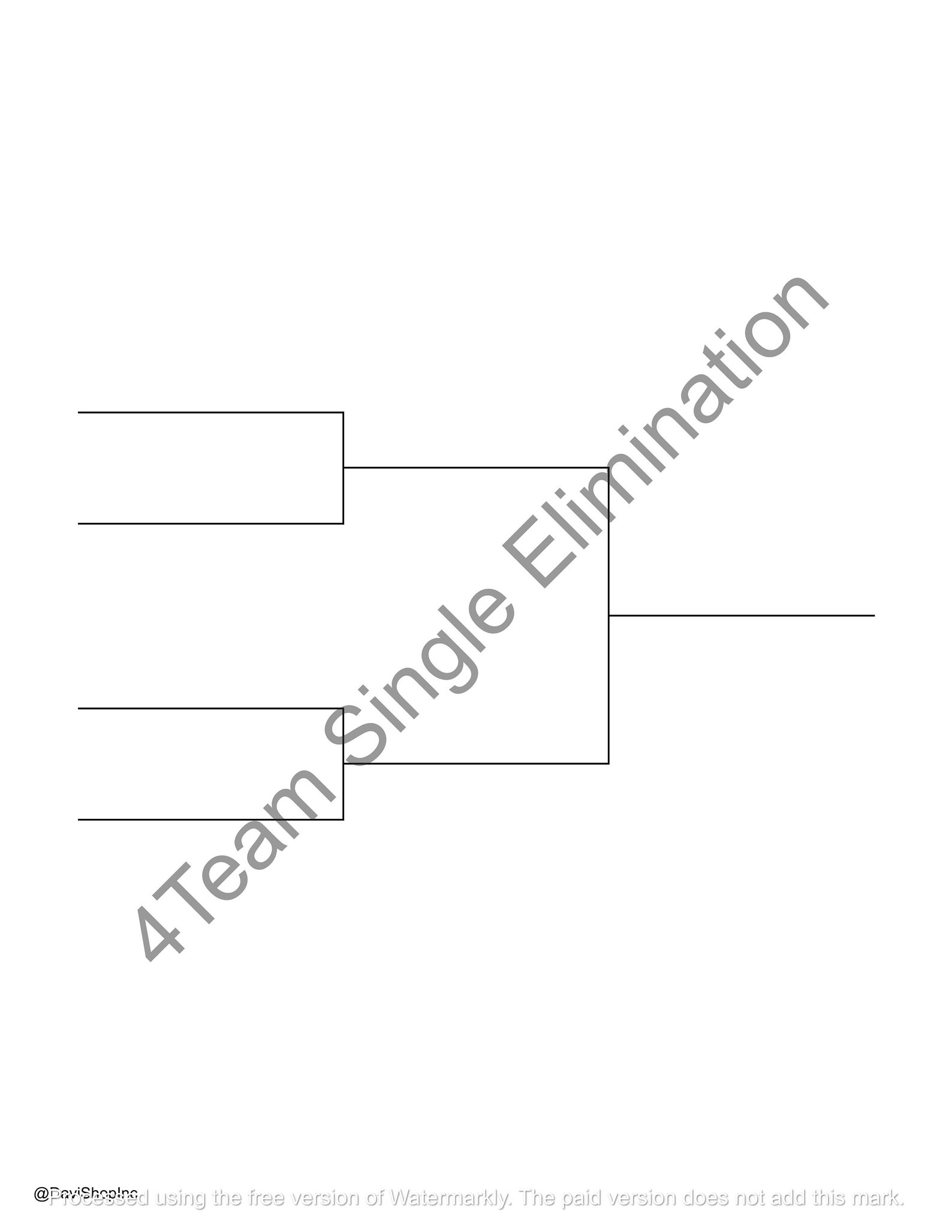 4-team Single and Double Elimination Playoff Brackets | PDF JPG and Hi ...