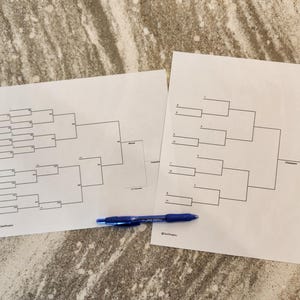 12-Team Single and Double Elimination Playoff Brackets | PDF JPG and Hi-Resolution PNG