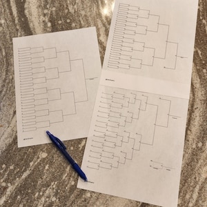 32-Team Single and Double Elimination Playoff Brackets | PDF JPG and Hi-Resolution PNG