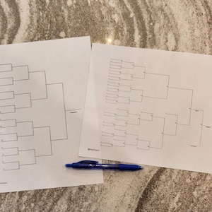 16-Team Single and Double Elimination Playoff Brackets | PDF JPG and Hi-Resolution PNG