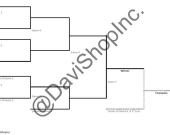 4-team Single Elimination Playoff Brackets - Etsy