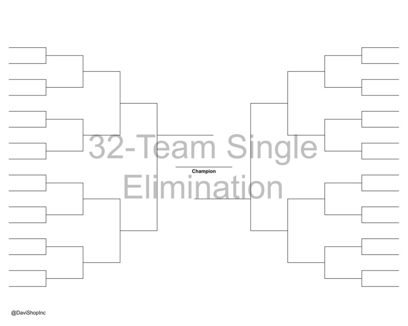 32team Single Elimination Playoff Brackets Etsy