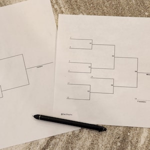 4-Team Single and Double Elimination Playoff Brackets | PDF JPG and Hi-Resolution PNG