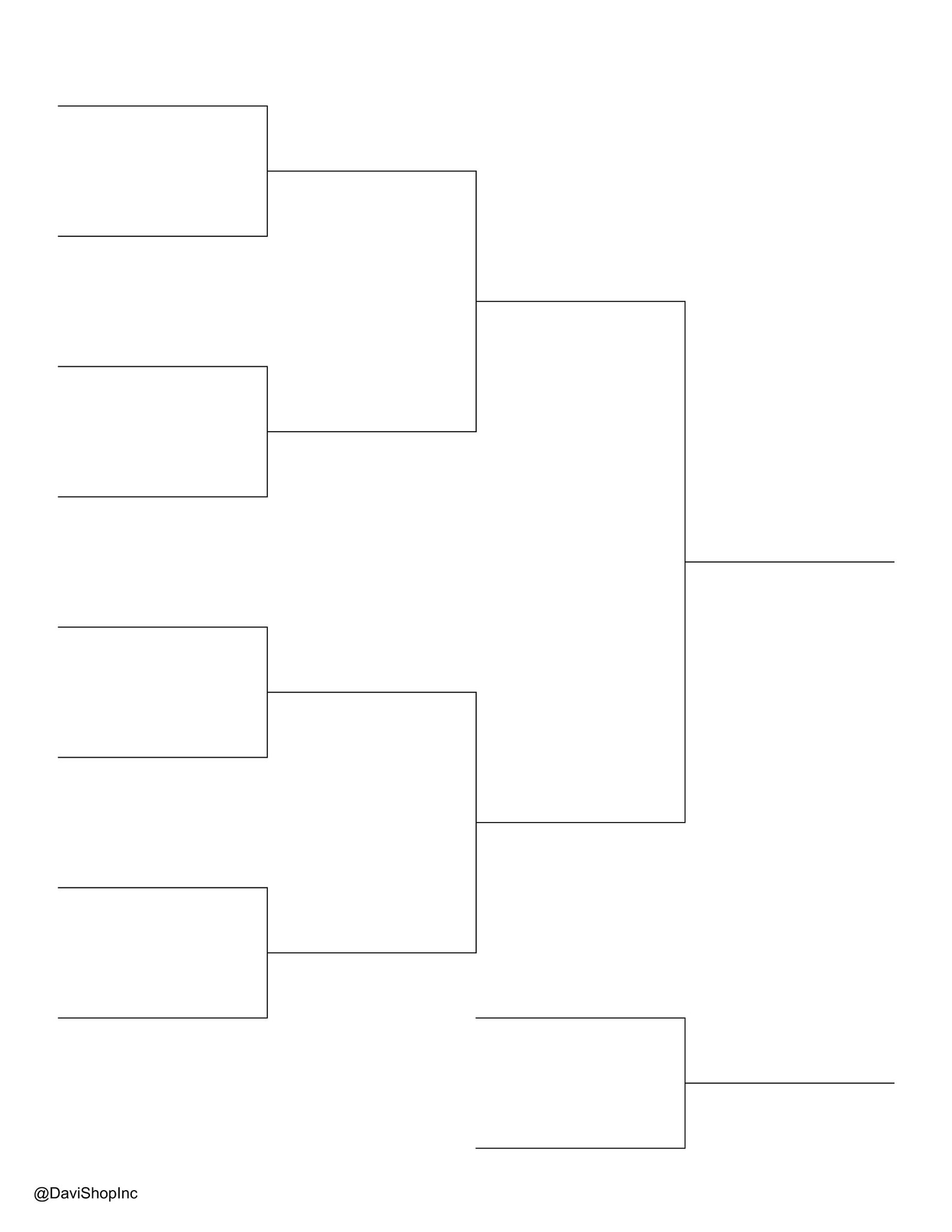 8-team Single and Double Elimination Playoff Brackets | PDF JPG and Hi ...