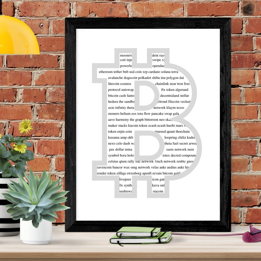ビットコイン暗号通貨デジタルウォールアート印刷可能なホームデコレーション - Etsy 日本