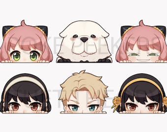 Anime Spy Peeker Stickers