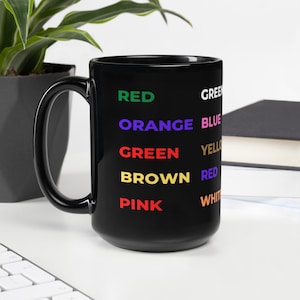 Stroop Test Mug | Stoop Effect Mug | Psychology Mug | Cognitive Flexibility | Cognitive Psychology | Psychology Student | Social Psychology