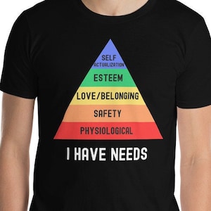 Psychology Gift - Maslow&#39;s Hierarchy Of Needs - Psychology Shirt, Funny Psychology Shirt, Psychology Humor, Mental Health Shirt, Brain