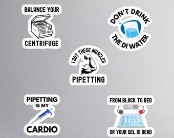 Science Laboratory Bubble-free stickers | Funny Laboratory Gift | Scientific Research Stickers | Laboratory Week | Nerdy Scientist Stickers