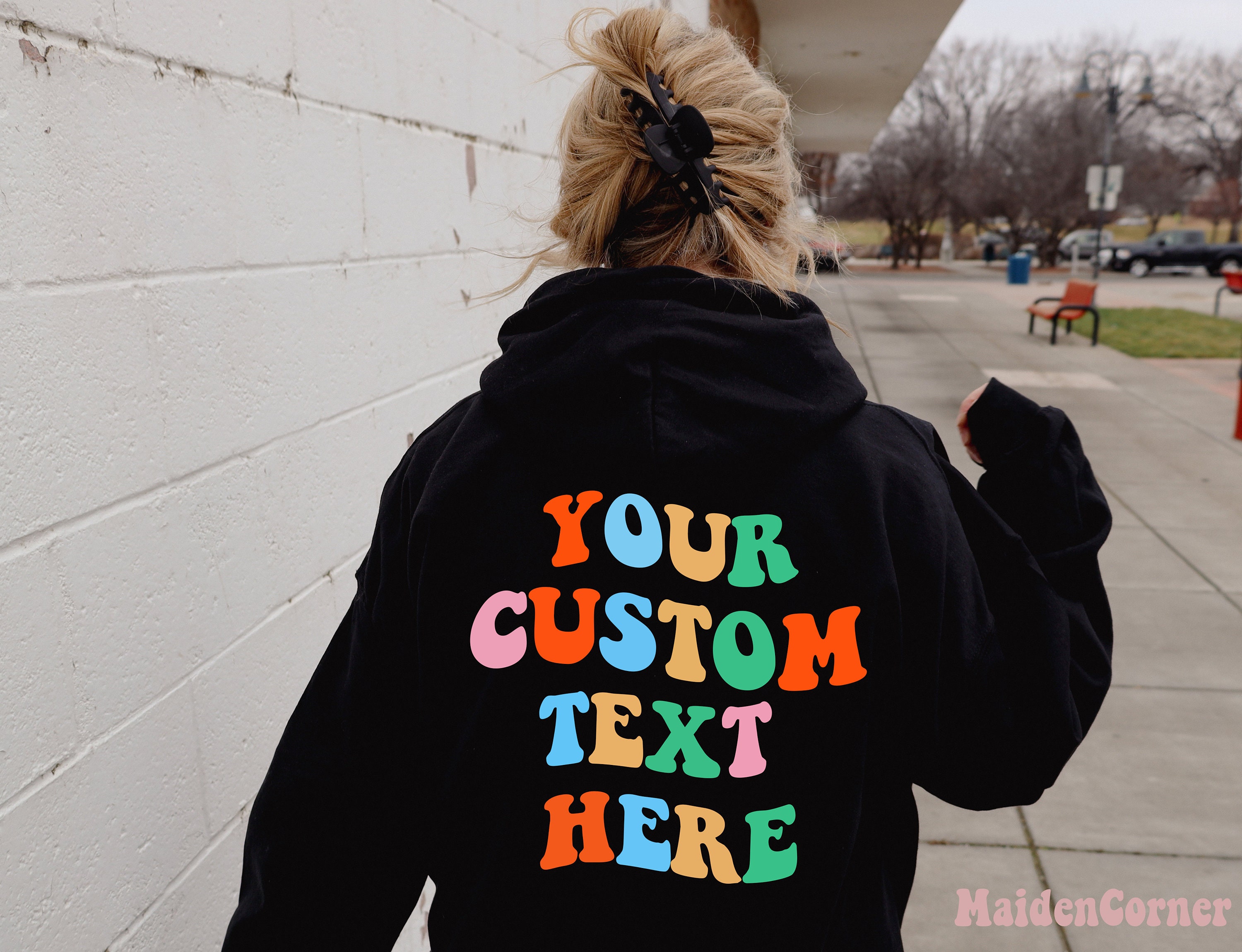 Custom Youth Crewneck Sweatshirt Add Your Own Image Design Text Front Back Side 
