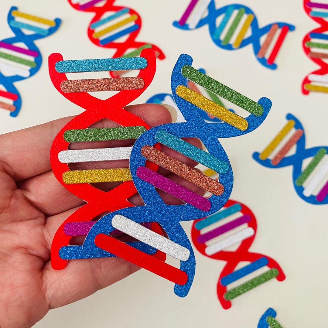 DNA Colorful Birthday Craft DIY Party Confetti - Etsy
