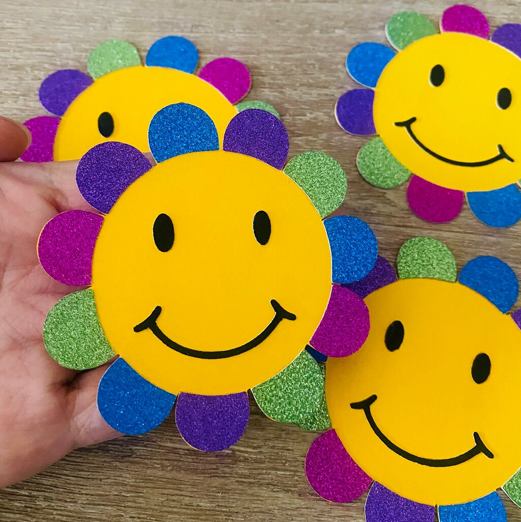 Smile Sunflower Birthday Party Decor Craft DIY Confetti