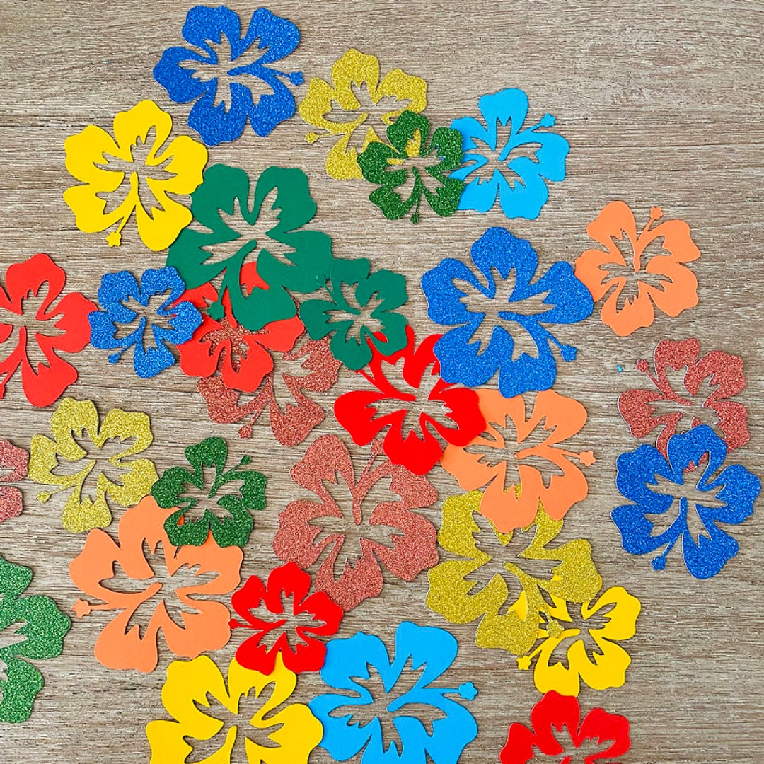 Hibiscus Moana Flower Birthday Party Decor Craft DIY Confetti - Etsy