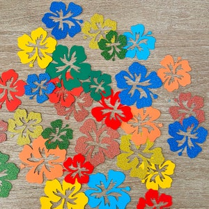 Hibiscus Moana Flower Birthday Party Decor Craft DIY Confetti