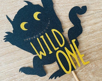 Wild One Happy Birthday Party Decor Cake Topper