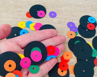 Retro Disco Record Birthday Party DIY Craft Confetti