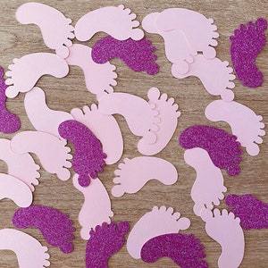 Pink Foot Birthday Craft DIY Party Confetti