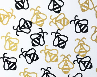 Bee Confetti | Bumble Bee Party Decorations | Honey Bee Table Scatter | Bee Birthday Decor