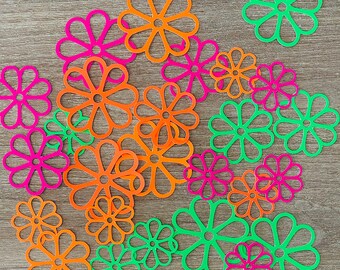 Fluorescent Flower Birthday Party Decor Confetti