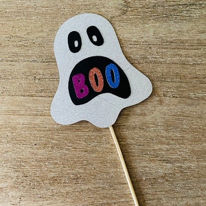 Halloween Ghost Boo Festa de Aniversário Decoração Cupcake Topper