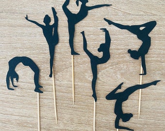 Gymnastik Geburtstag Party Dekor Cupcake Topper