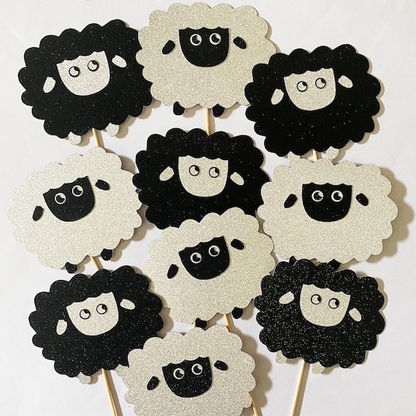 Mouton Baa Baa Fête d’anniversaire Décor Cupcake Topper
