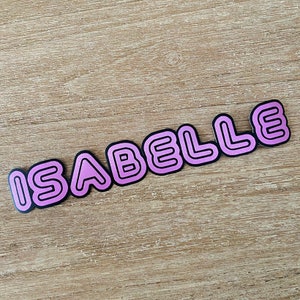 Personalized Custom Retro Style Name Sticker