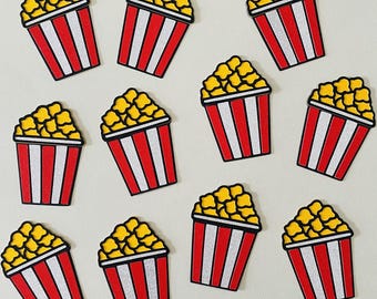 Popcorn Confetti Decorations | Movie Night Party Decor | Cinema Theme Table Confetti