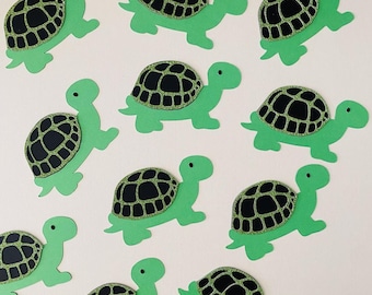 Schildpadconfetti | Feestdecoratie zeeschildpadden | Verjaardagstafeldecoratie oceaan | Onder de zee-decoratie