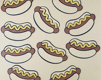 Hotdog Confetti | BBQ Party Decorations | Hot Dog Stand Table Scatter | Food Party Confetti