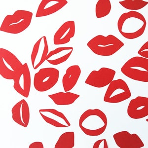Lips Kiss Birthday Party Craft DIY Decor Confetti