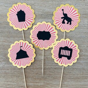 Circus Birthday Party Decor Cupcake Topper