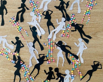 Retro discofeestconfetti | Jaren 70 feestdecoraties | Discoballen als tafeldecoratie | Groovy vrijgezellenfeest