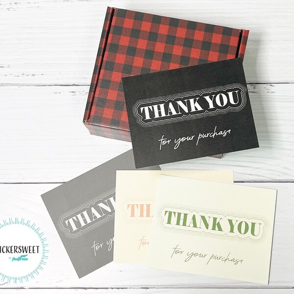 Retro Themed Thank You Notecard | Small Business | Box Insert | Thank you Card | Note Card | Packaging Insert | Shipping Box Insert