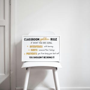 Classroom Golden Rule Poster: Printable Wall Art (Digital Download)