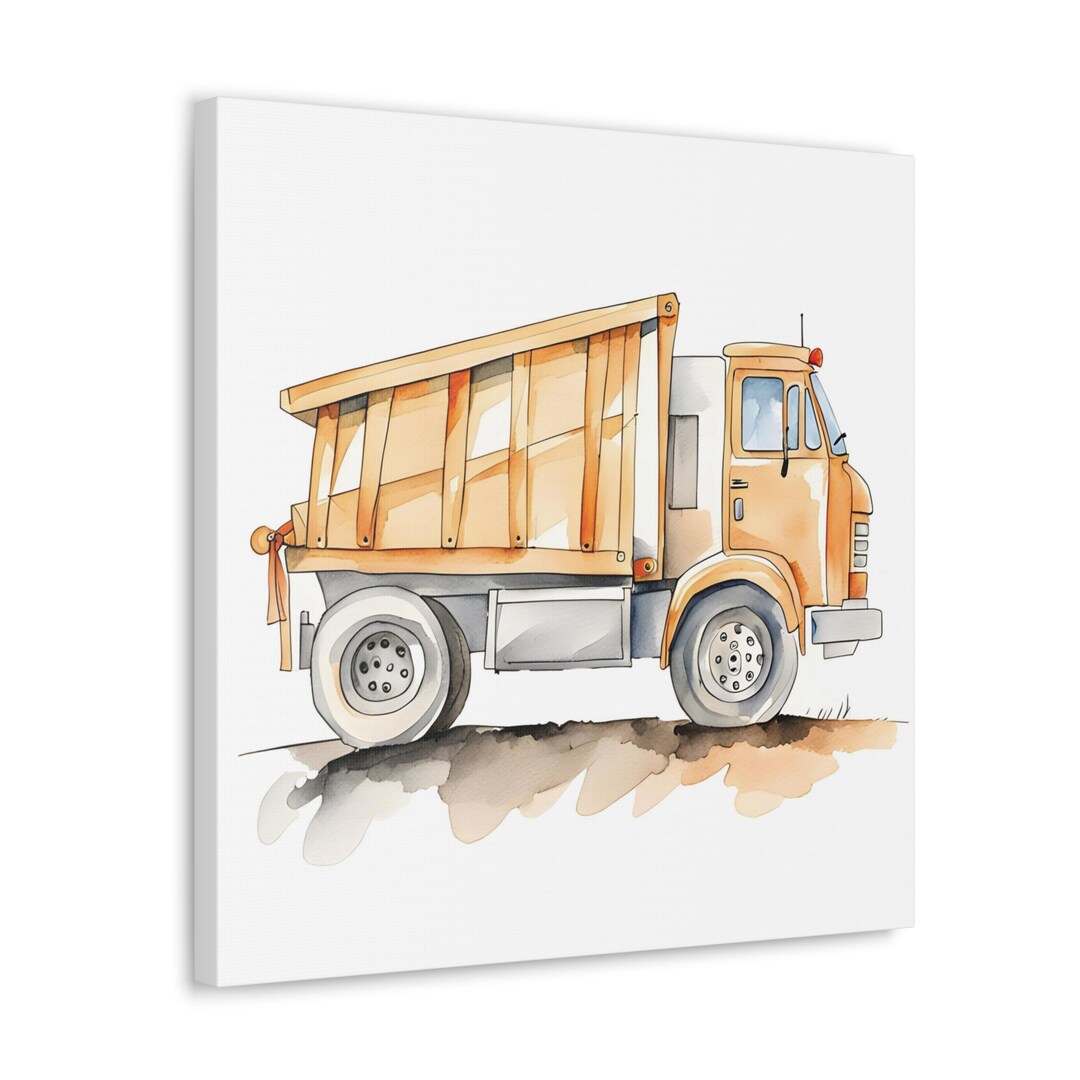 Dump Truck Wall Art Construction Decor Dump Truck Print Etsy