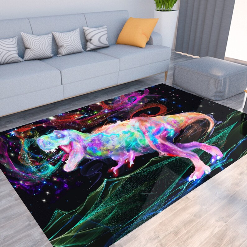 Dinosaur Play Mat for Kids Room & Nursery Dinosaur Rug for Children Trex Rug Dinosaur gifts Art image 1