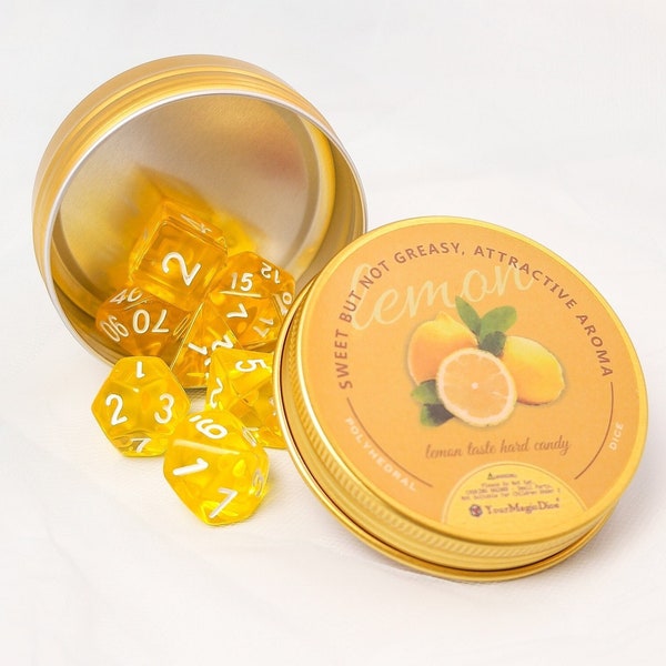 Zitronen Süßigkeiten Themed Würfel-Set | D&D Würfel | DND